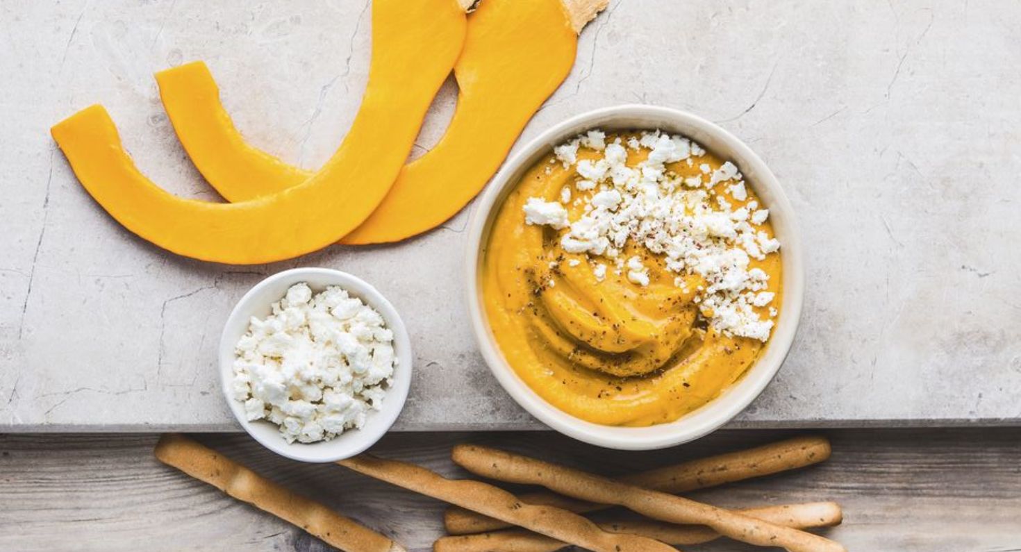 Græskar-Hummus med Feta