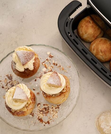 Klassiske fastelavnsboller i air fryer - Opskrift