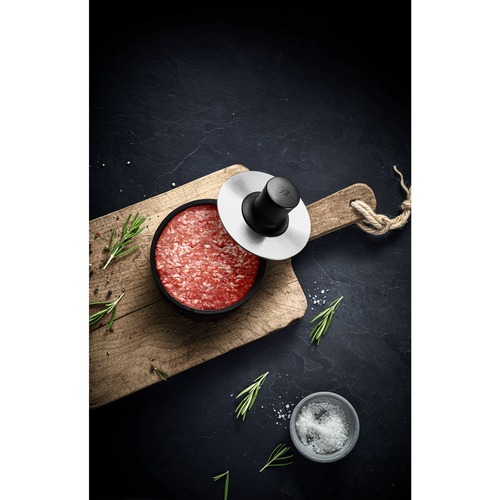 BBQ hamburgerpresse 12,5 cm, med form, rustfrit stål Cromargan® 