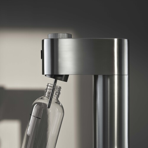 Element One kulsyremaskine med flaske, rustfrit stål