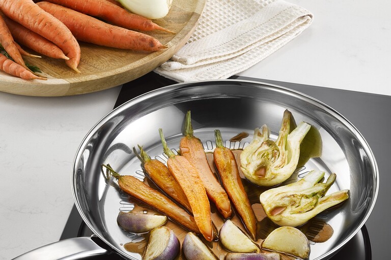 Tre lag til ensartet tilberedning