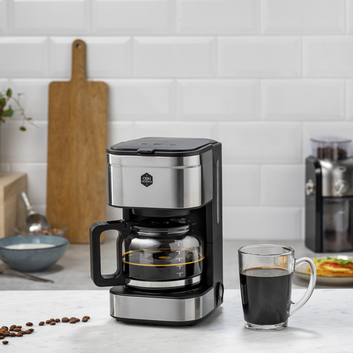 Coffee Prio Lille Kaffemaskine Sort/Sølv 6 kopper 