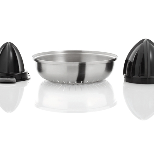 Stelio citruspresser med 2 tilbehør, 85 W, rustfrit stål 