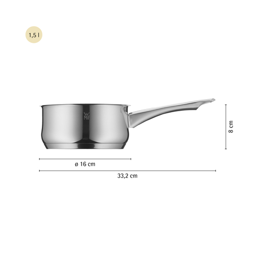 Diadem Plus kasserolle 16 cm /1,5 L rustfrit stål 18/10 Cromargan® 