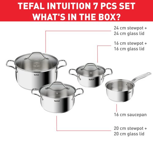 Intuition Grydesæt 7 dele Rustfrit stål 