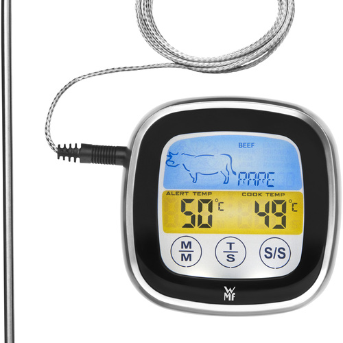 BBQ digitalt termometer med 5 indstillinger/timer, touch display 