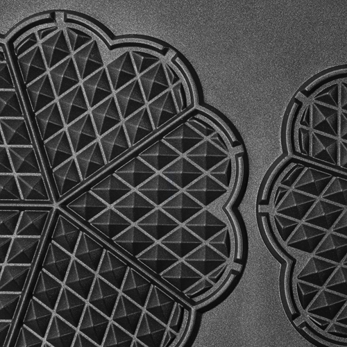 Deluxe Vaffeljern Dobbelt 2 Vafler Rustfrit Stål 
