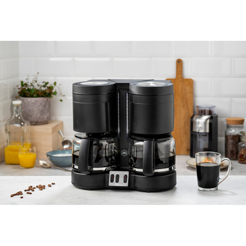 Duo Tech 2 Kaffemaskiner i 1 Sort 20 kopper 