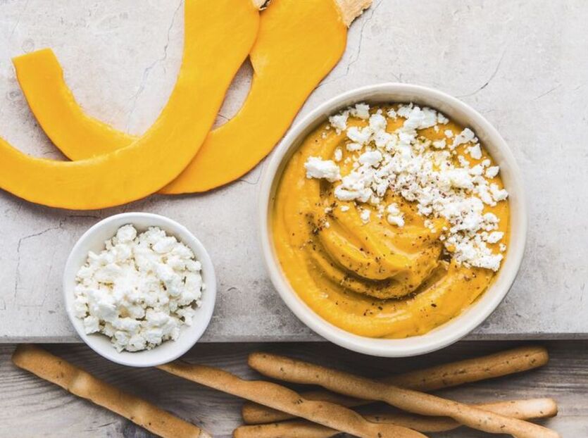 Græskar-Hummus med Feta