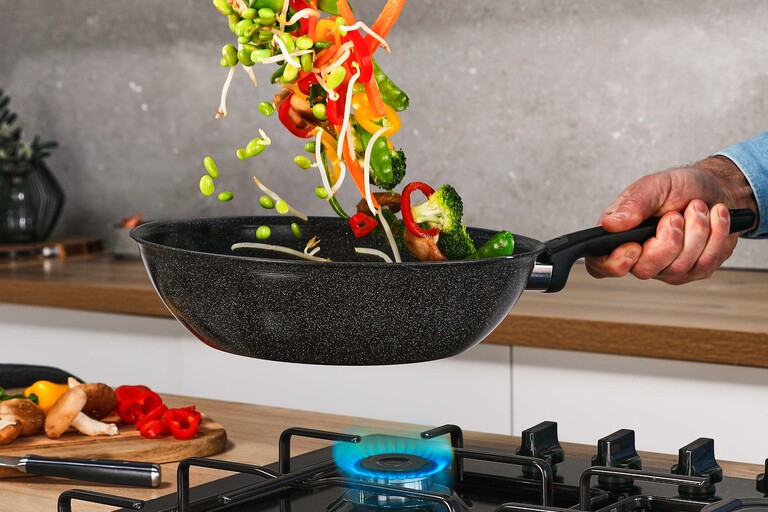 En wokpande til sund madlavning - 