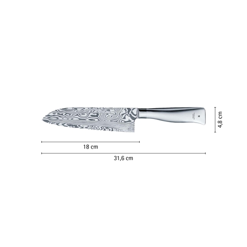 Grand Gourmet Damasteel, santokukniv 18 cm rustfrit stål 18/10 