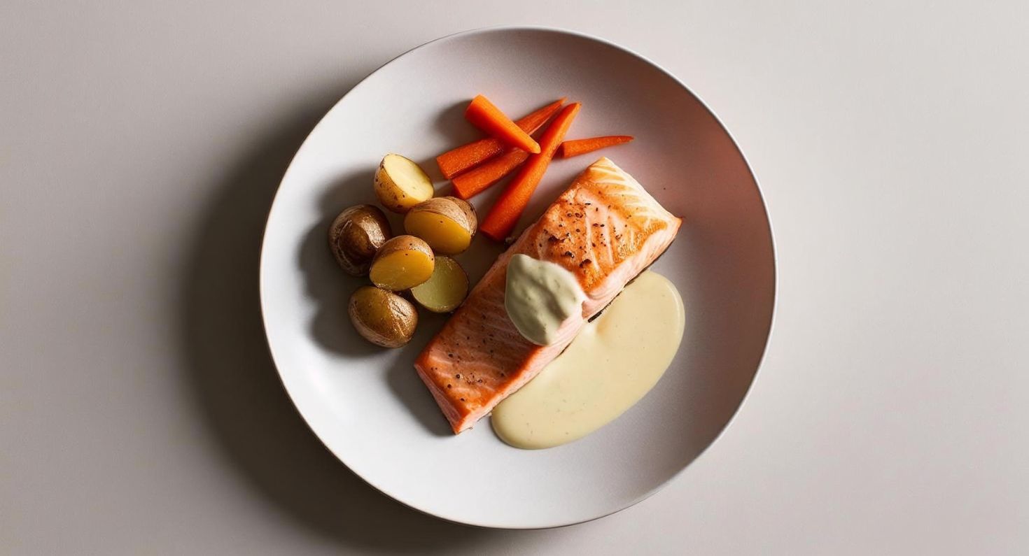 Laks med cremet citronsovs