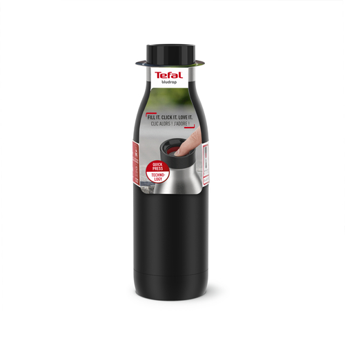 Bludrop Basic Vandflaske i rustfrit stål 0,5 l Sort 