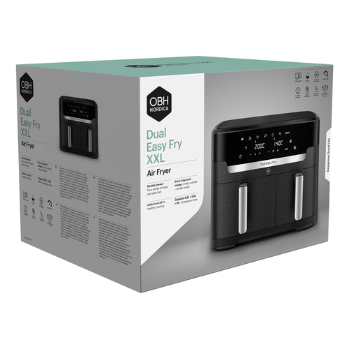 XXL Dual Easy Fry 11 L Sort - Air fryer 