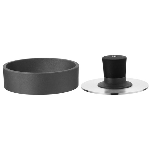 BBQ hamburgerpresse 12,5 cm, med form, rustfrit stål Cromargan® 
