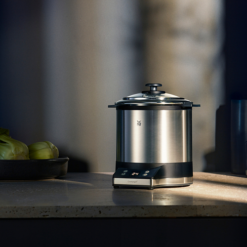 KitchenMinis riskoger med non-stick, varmeholdning og timer 