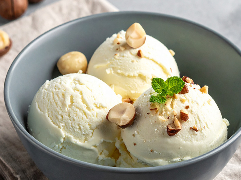 Vegansk is med macadamianodder