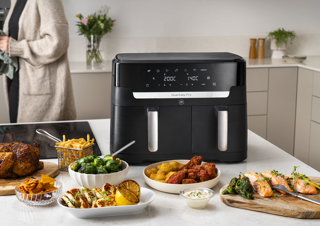 En air fryer med stor kapacitet: