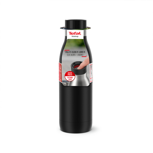 Bludrop Basic Vandflaske i rustfrit stål 0,5 l Sort 