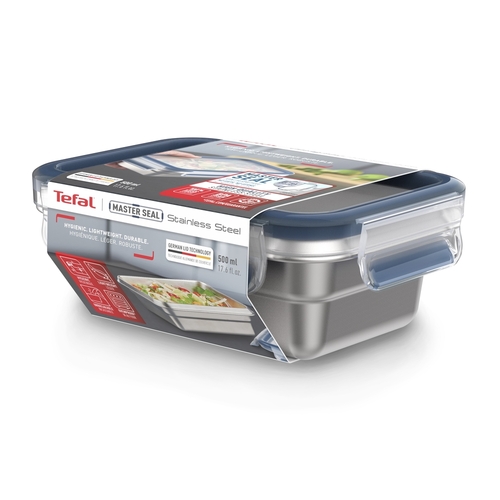 MasterSeal STAINLESS STEEL Rektangulær 0,5 liter Madbeholder Rustfrit stål 