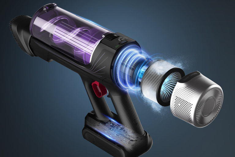 Kraftig skaftstøvsuger