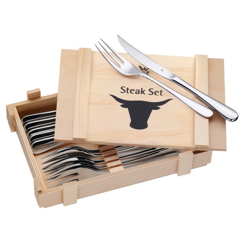 Grillbestik sæt 12 st, med æske, rustfrit stål Cromargan® 