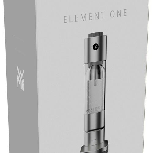 Element One kulsyremaskine med flaske, rustfrit stål