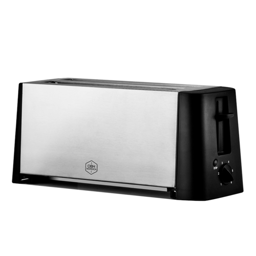 Design inox Brødrister 4 Brødskiver Rustfrit Stål 