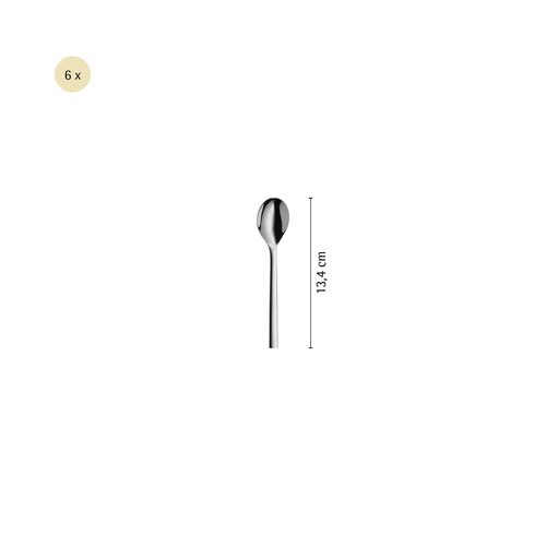 Nuova teskeer, 6 stk (13,5 cm) rustfrit stål Cromargan® 