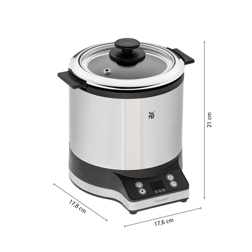 KitchenMinis riskoger med non-stick, varmeholdning og timer 