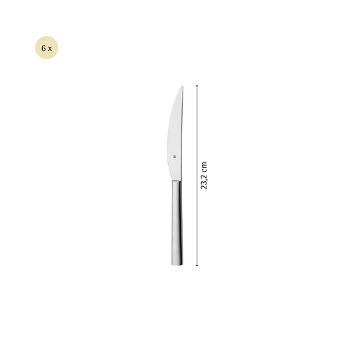 Nuova pizza-/grillknivsæt 6 stk, 23 cm, rustfrit stål Cromargan® 