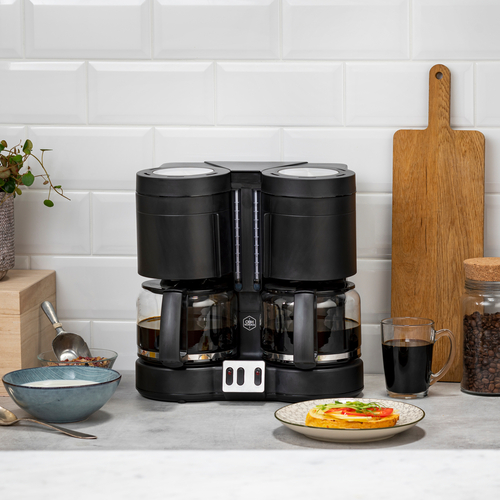 Duo Tech 2 Kaffemaskiner i 1 Sort 20 kopper 