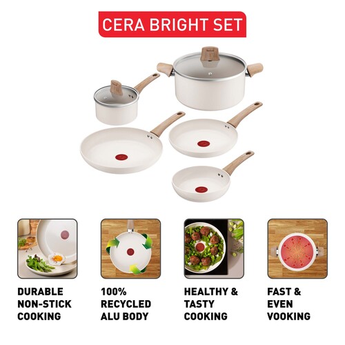 Cera Bright ON Ceramic stegepande og grydesæt – 5 dele