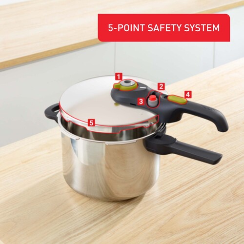 Secure 5 NEO II Trykkoger 6 l med dampkurv 