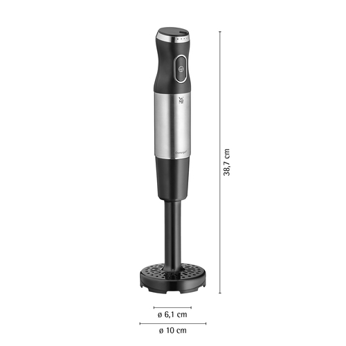 Kult X stavblender, sæt med 4 tilbehør, 600 W,sort/rustfritstål 
