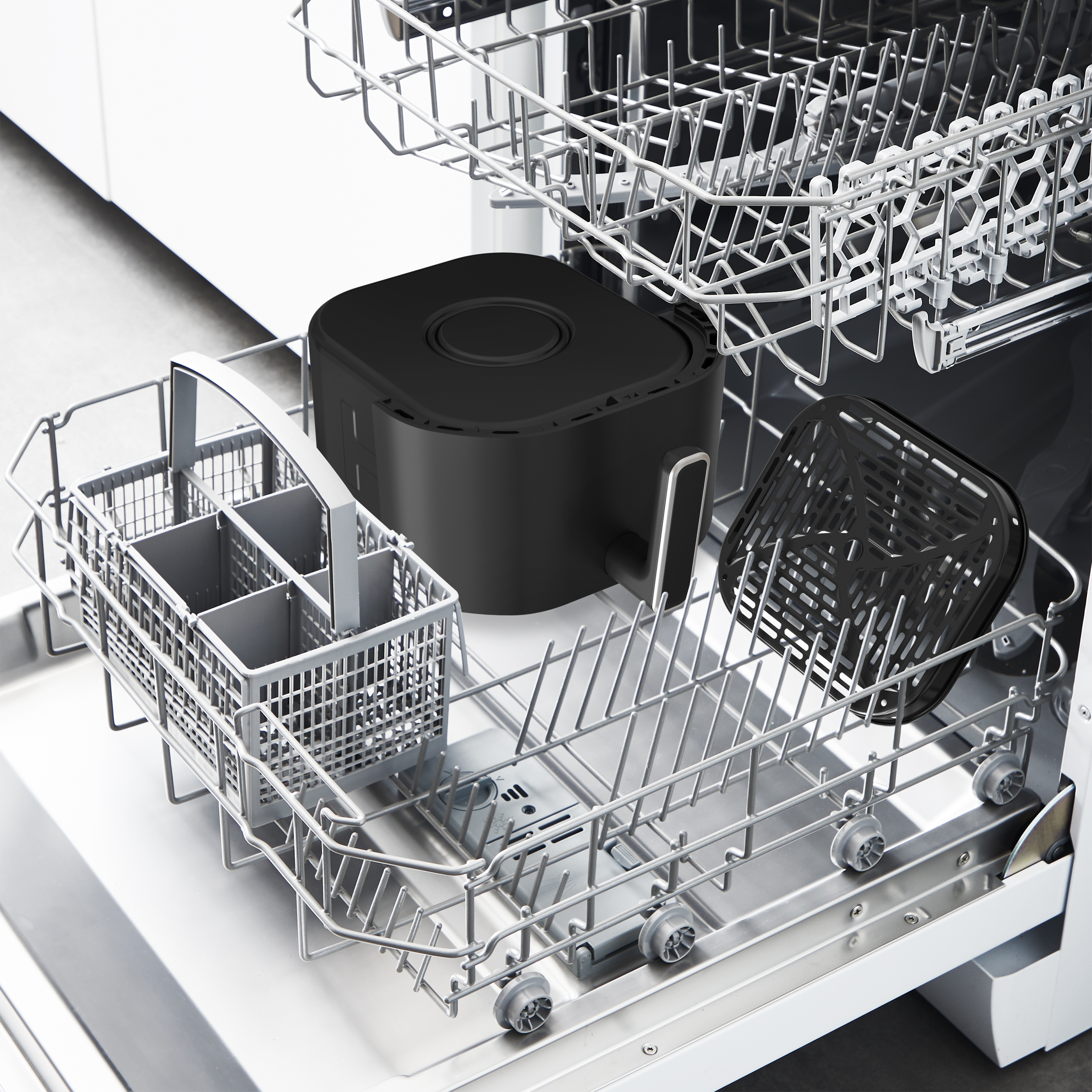 Kurven med non-stick belægning er opvaskemaskinesikker.