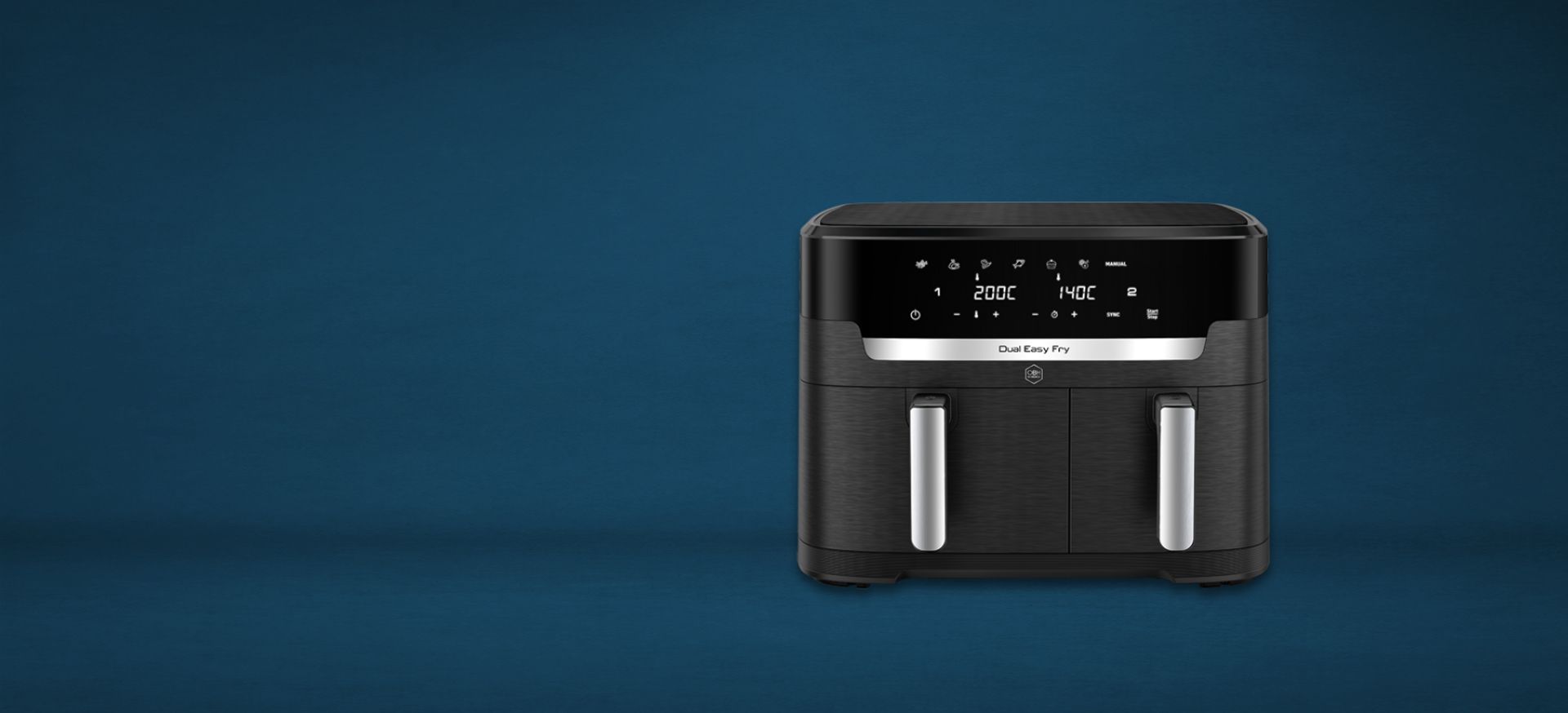 XXL Dual Easy Fry 11 L Sort - air fryer
