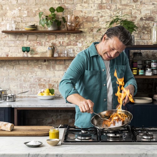 Jamie Oliver Cook' Smart Stainless Steel Frypan 28 cm, uncoated