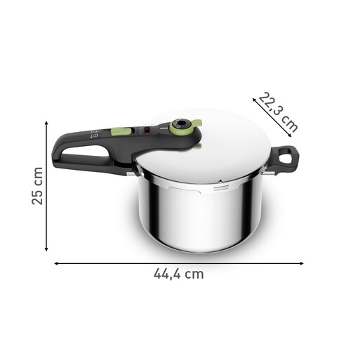 Secure Trendy Trykkoger  6 l med dampkurv