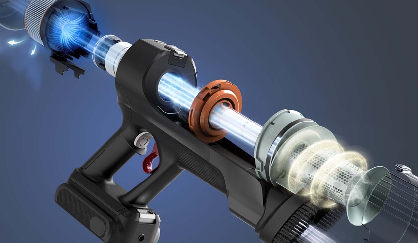 Kraftfuld ledningsfri stangstøvsuger