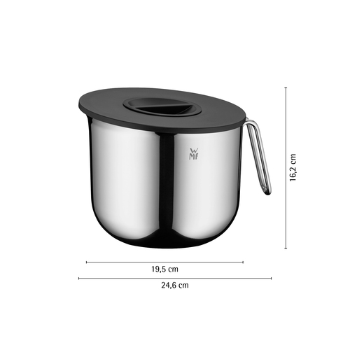 Blandeskål med låg, 18,5 cm/ 2,5 L i rustfrit stål 
