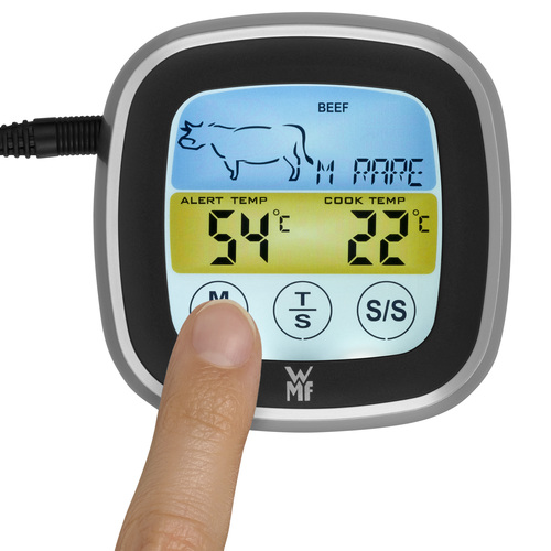 BBQ digitalt termometer med 5 indstillinger/timer, touch display 