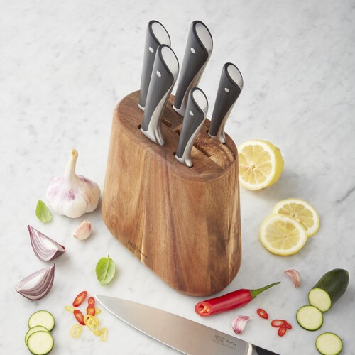 Jamie Oliver Knife set 6pcs Chef 15cm + Paring 9cm + Utility 12cm + Santoku 16,5cm + Bread 20cm + Slicing 20cm