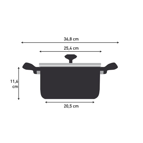 So Recycled Gryde 24 cm med låg Sort 