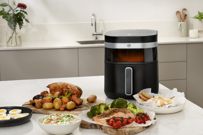 Glasvindue med LED-belysning