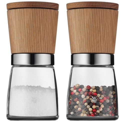 Ceramill Nature salt- & peberkværn ,glas/træ 2 stk, kværnniveauer 