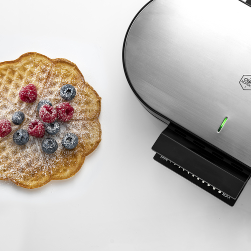 Deluxe Vaffeljern Dobbelt 2 Vafler Rustfrit Stål 